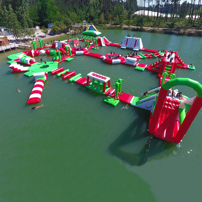 0.9mm PVChandelsspaß-aufblasbarer Wasser-Park für See-Wasser-Spiele
