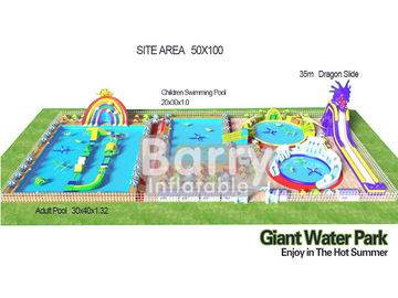 aufblasbare Wasser-Park-Bau-Riese 0.55mm des Hinterhof-3D PVC-Plane