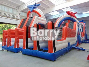Erwachsen-riesige aufblasbare Explosions-Hindernislauf-Spiele 30 x 8 x 7m 0.9mm PVC