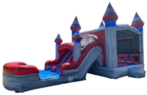 PVC-Platten-Sprungschloss Miet aufblasbares Sprungschloss-Sprungschläger mit Rutsche