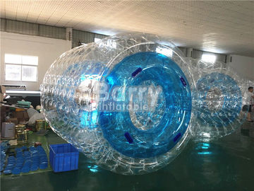 Wasserdichtes kundenspezifisches aufblasbares Pool spielt blaues Wasser-Rolle für Kinder/Erwachsene