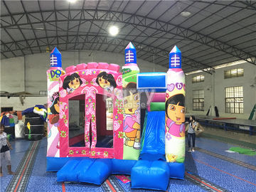 Rosa Haus-Werbung Prinzessin-Large Dora Inflatable Bounce mit Digital-Drucken