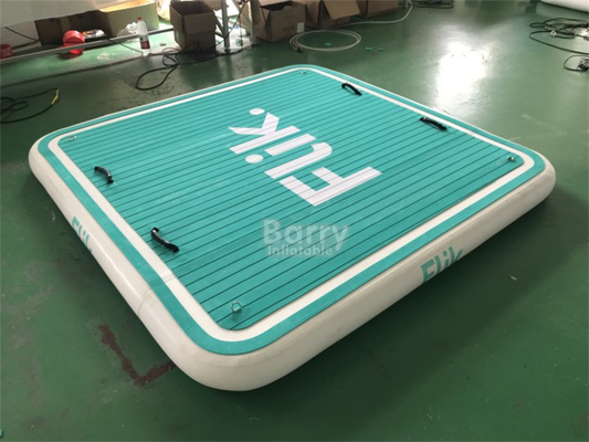 Logo verfügbar Aufblasbares Pontoonboot zum Fischen Schwimmen Plattform für den Fluss