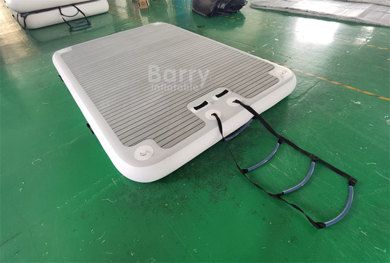 Anpassungsfähige tragbare Drop Stitch PVC Teak aufblasbare schwimmende Plattform Wasserplattform Dock