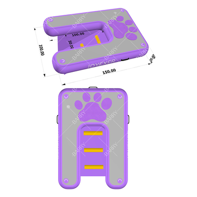 Außen aufblasbare Pumpe Planke Kletterplattform Leiter Boot Drei Größe Hundewasserrampe mit rutschfreiem Pad