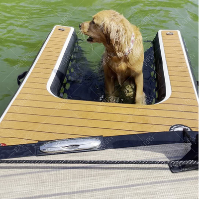 Custom-LogoInflatable Boat Dog Ladder Kletterrampe Plattform Aufblasbare Wasserrampe für Hunde