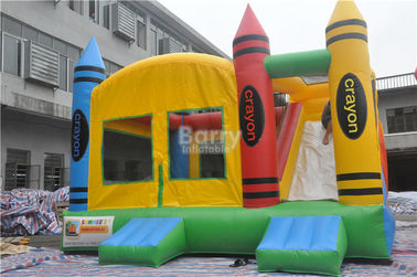 PVC-Planen-aufblasbares kombiniertes, 5x4x3.6m Kinderaufblasbares Schlag-Haus mit Dia