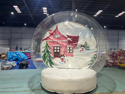 3m Nachtclub Dekoration Weihnachten Klares Schneeballzelt Aufblasbares Weihnachtshaus Weihnachtsgrube Oxford Weihnachtsfeste Blattzelt