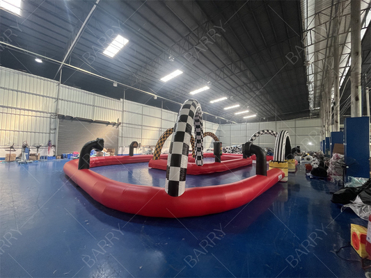 Gewerbliche aufblasbare Go-Kart-Rennstrecke aufblasbare Stoßstange