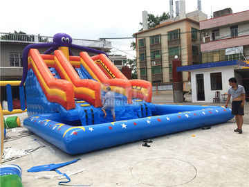 Große Kraken-aufblasbarer Wasser-Park, aufblasbares Pool-Dia auf Land-Park