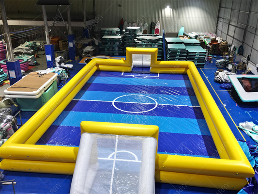 Aufblasbarer Fußballplatz 20x10m PVC-Plane mit Gebläse