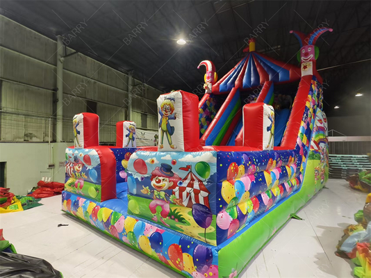 Clown Hüpfburg Rutsche 8x4,7x6,5m für Kinderpartys Custom PVC