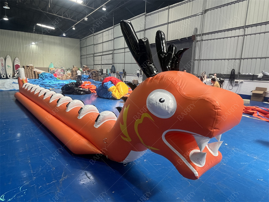Wasserspielzeug Spiel See Drachen Form Einzelrohr 12 Personen Aufblasbares Bananenboot Flying Boat