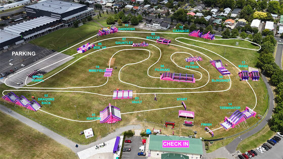 NL Große aufblasbare Hindernisstrecke Aufblasbare 5K Hindernisse Laufrennen