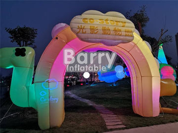 Eingangs-bunte aufblasbare Werbungs-Produkte, LED-Werbungs-Explosions-Bogen für Werbung