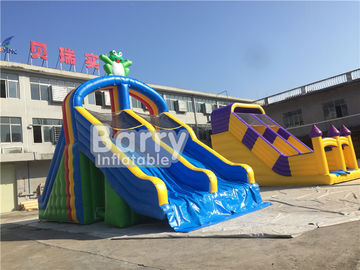 PVC-Planen-Doppelt-Weg-aufblasbarer Wasserrutsche-Frosch für Swimmingpool