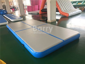 Blaue aufblasbare Luft-Bahn-Gymnastik-Matte, doppel-wandige Gewebe-Luft Trak-Matte für Turnhalle