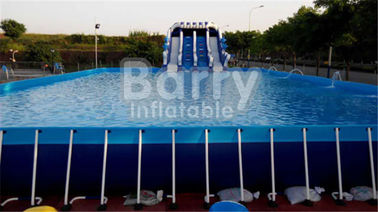 PVC-Planen-Metallrahmen-Swimmingpool des langlebigen Gutes 0.9mm im Freien für Wasser-Park
