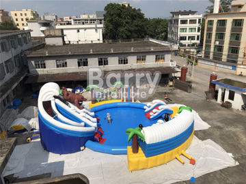 Aufblasbarer Wasser-Park Gewohnheit PVCs Aquapark mit Pool und Dia für Kinder