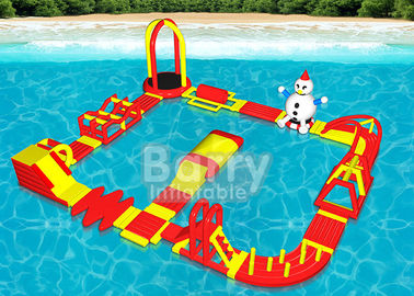 Mehrfache Kombinations-aufblasbarer Wasser-Park, aufblasbares Aqua-Sport-Wasser-Spiel