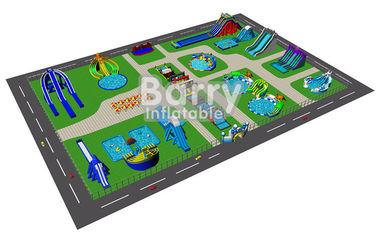 Sommer-kommender aufblasbarer Unterhaltungs-Freizeitpark-Prahler-Schloss-Dia-Park-Plan