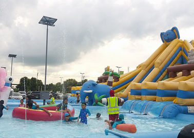 Land-aufblasbarer Unterhaltungs-Aqua-Park Sommer PVCs 0.9mm Werbung benutzter