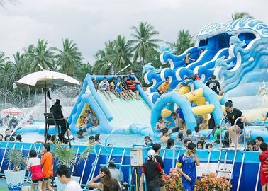 Wasser-Pool-rechteckiger Metallrahmen-Swimmingpool Handelsportable PVCs aufblasbarer