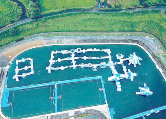 0.9mm PVC-Planen-aufblasbare sich hin- und herbewegende Wasser-Park-Spiele für Hotel-Pool