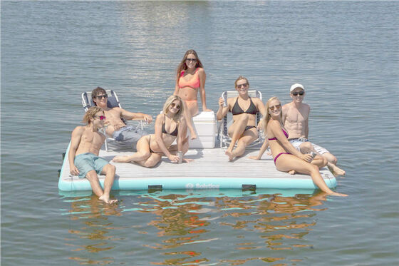 3- Luft-Plattform-Schwimmdock-aufblasbare Schwimmen-Plattform Falte PVCs aufblasbares