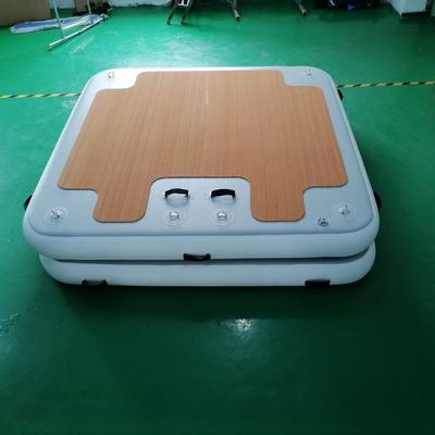 2x2m aufblasbares Schwimmdock nach Maß mit der Fuß-Hand oder elektrischer Pumpe