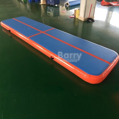 Explosion, die Luft-Bahn-Matratzen-Blau der Turnhallen-4m aufblasbares und orange Farbe Cheerleading ist