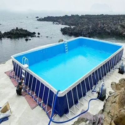 Edelstahl-Rahmen-tragbares Wasser-Pool, das 0.9mm PVC-Spiel-Ausrüstung schwimmt