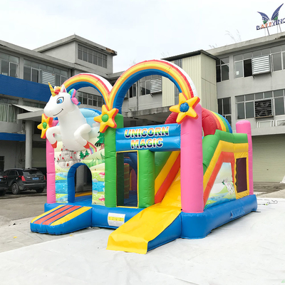 Kundengebundener Schlag-Park PVCs Unicorn Inflatable Jumping Bouncer House für Tätigkeit
