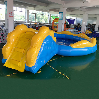 Kinderaufblasbares tiefes Quadrat-Swimmingpool-Blau und gelbe Farbe