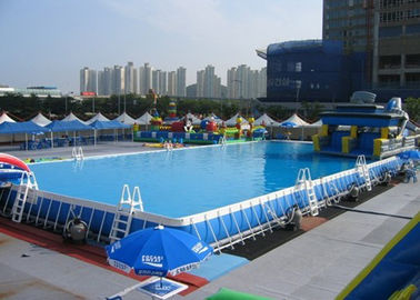 Dauerhafter Hinterhof 10 x 30 Aboved das Grundmetall Feld Schwimmbäder,