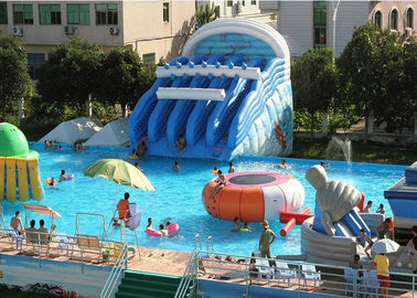 Riesiges Metallrahmen-Pool, über Grundpool-Wasserrutschen für Vergnügungspark