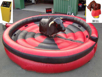 1 Person aufblasbarer mechanischer Stier, Planen-aufblasbare runde Matten-mechanisches Rodeo Stier