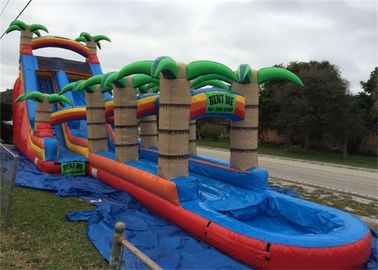 0.55mm PVC-Planen-enorme aufblasbare Wasserrutsche im Freien für Miete