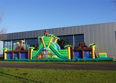 Riesiger aufblasbarer Kombinations-Hindernislauf-federnd Schloss-Spielplatz