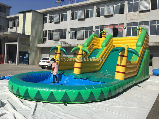 Kokosnuss-Baum aufblasbarer Waterslide 12X5m flammhemmend