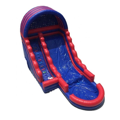 Soem Plato Inflatable Swimming Pool Water schiebt rote und blaue Explosion Waterslides