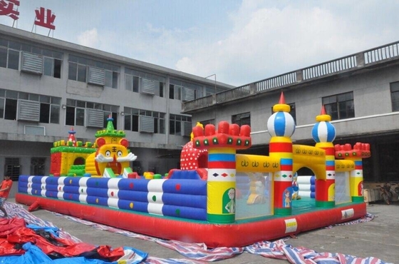 Karikatur-Thema-federnd Schloss 0.55mm PVCs aufblasbares springendes Haus-30x10m
