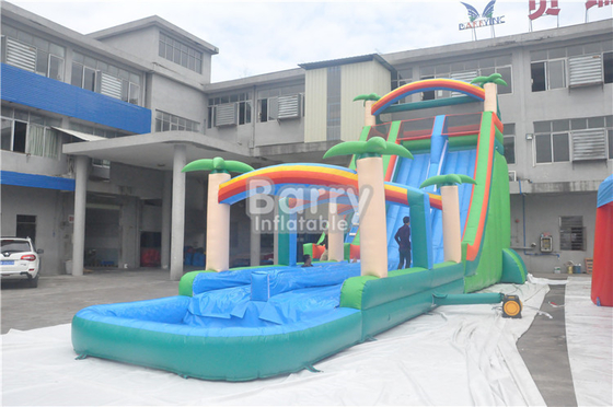 Handelsdschungel-Tress Blow Up Water Slide 0.55mm PVC-Material