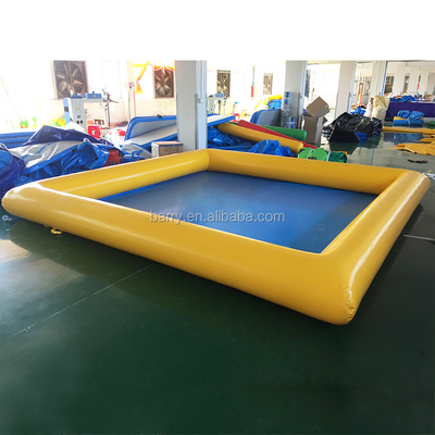 0.9mm PVC-Planen-tragbares Wasser-Pool 4*4m gelb und blau